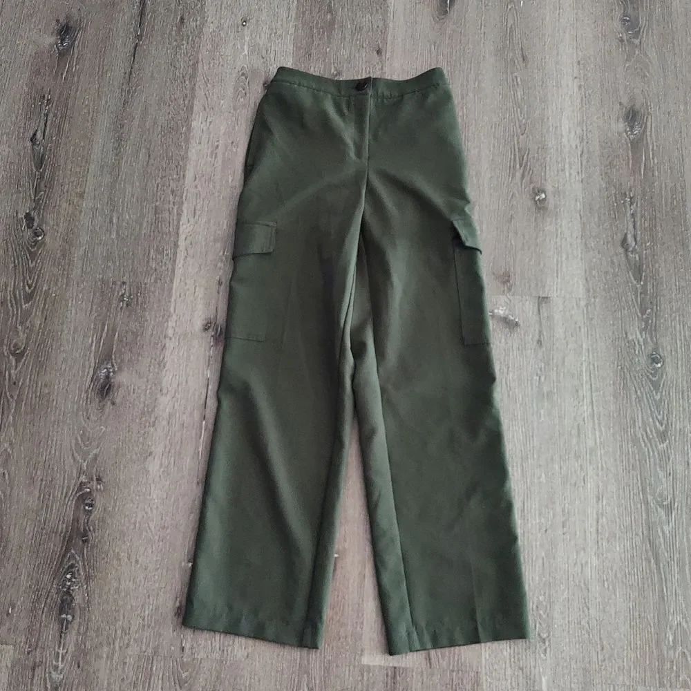 RACHEL ZOE Women's Size XS Cargo Utility Flowy Straight Leg Trouser Pants
